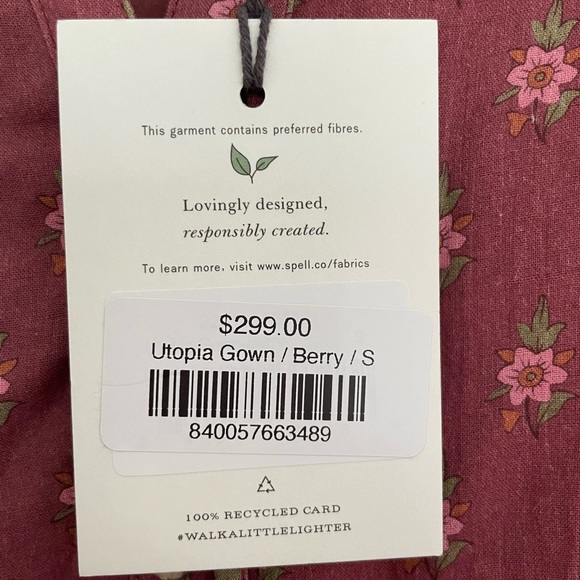 NWT Spell & The Gypsy Utopia Berry Gown - Picture 7 of 14